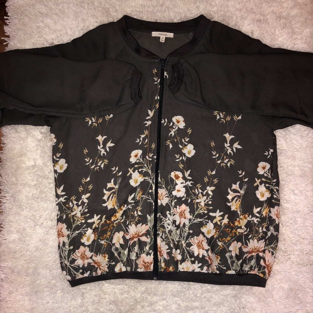 Floral bomber jacket